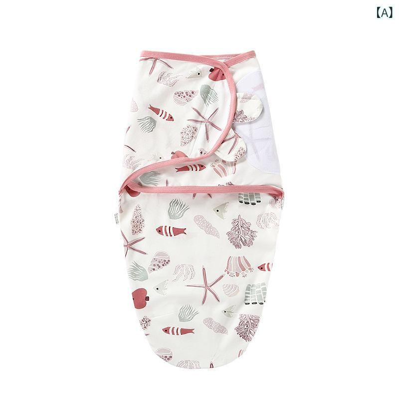 スワドル ベビー 新生児 乳幼児 モロー反射対策 夜泣き対策 安眠 ぐっすり睡眠 くるみ型 繭型 包み込み 綿 コットン 天然素材 薄手 オールシーズン おくるみ スリーパー 2
