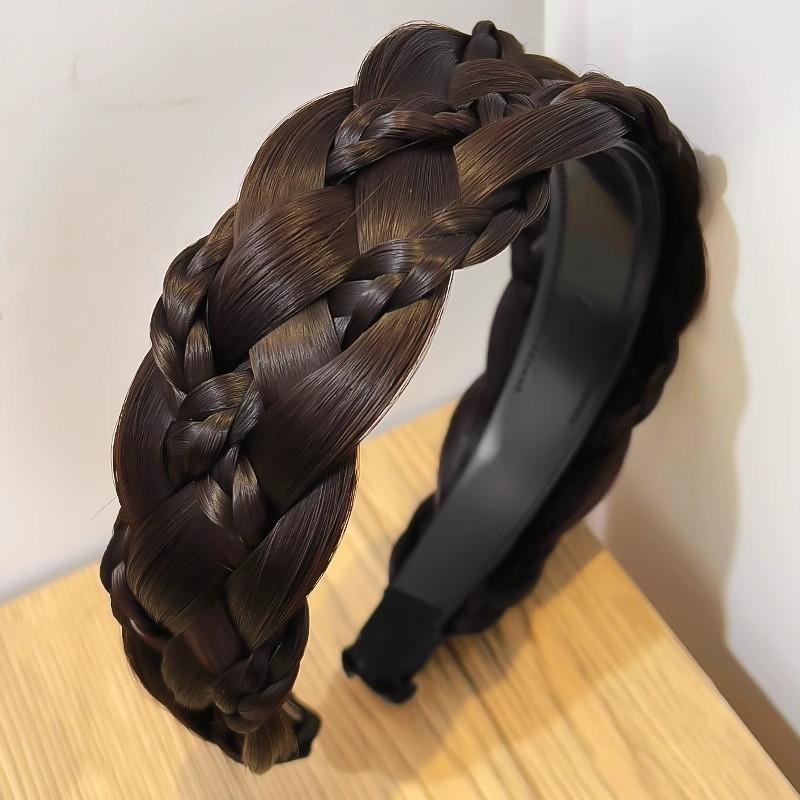 ヘアバンド レディース 女性用 ウィッグ 幅広 編み込み風 高頭頂部 ボリュームアップ ふんわり 白髪隠..