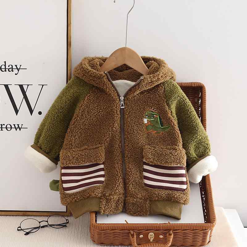 ジャケット キッズ 男の子 冬 裏起毛 中綿入り 厚手 フード付き ジップアップ フリース 防寒 アウター ..
