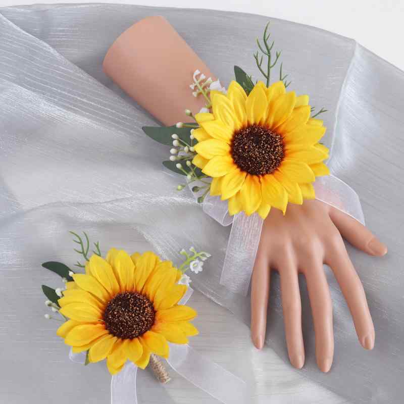 造花 ウェディング コサージュ リストブーケ ブートニア シルクフラワー 新郎新婦 ゲスト 披露宴 二次..