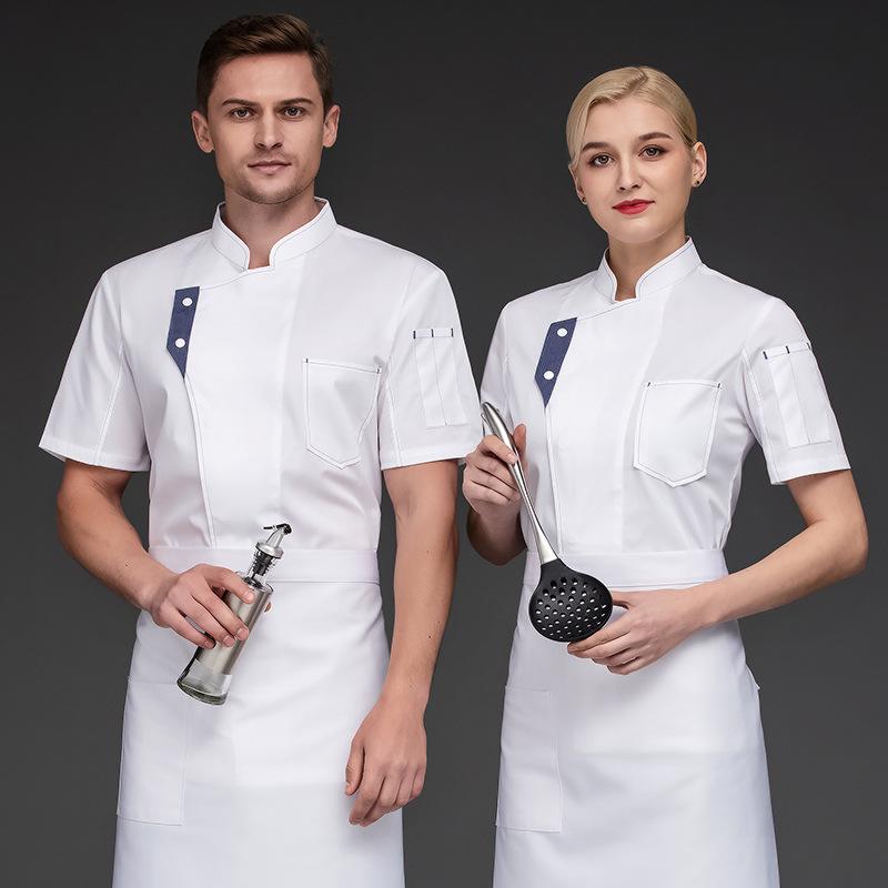 コックコート 男女兼用 シェフ服 ホテル 飲食店 レストラン カフェ 厨房 キッチン 調理服 ユニフォーム 制服 作業着 長袖 半袖 吸湿速乾 コットン ポリエ...