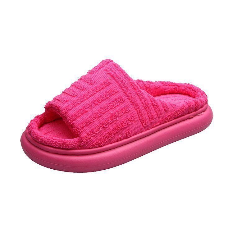 サンダル レディース 春夏 ふわふわ フェイクファー 厚底 オープントゥ ワンベルト スライド スリッポ..