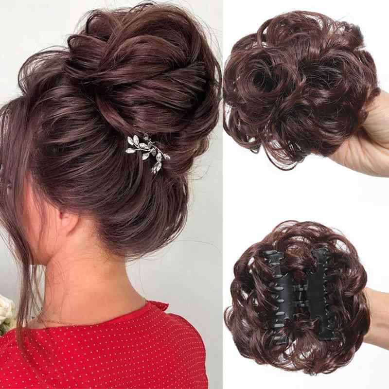 ヘアピース お団子 シニヨン つけ毛 ふんわり ボリュームアップ 花びら まとめ髪 簡単装着 時短 ナチュラル 韓国風 耐熱ファイバー 普段使い フォーマル 多色展開