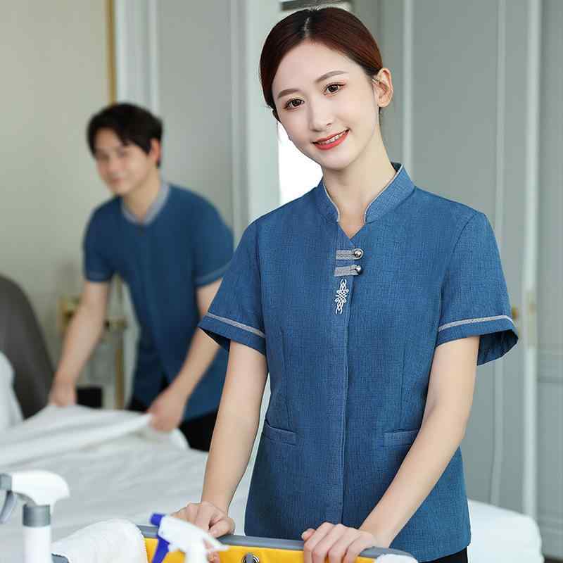 ユニフォーム レディース ホテルスタッフ 客室清掃 ハウスキーピング ビルメンテナンス 清掃服 サービ..