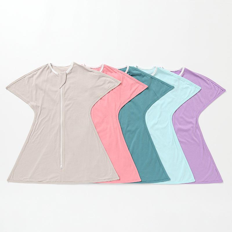 ・カテゴリ: ベビー寝袋・対象月齢: 0〜9ヶ月頃・スタイル: 衣服型・主な素材: 綿・裏地: 綿・厚さ: 普通・ファスナー素材: ナイロン・柄: 無地・カラー展開: パープル、ライトピンク、ミントグリーン、シアン、グレー・サイズ展開: S、M、L・安全規格: Aクラス