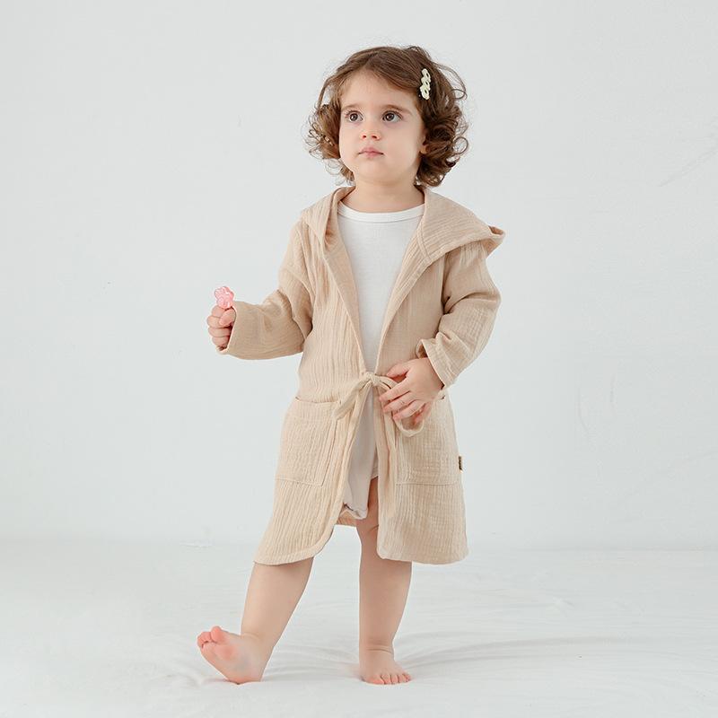 バスローブ キッズ ベビー 男の子 女の子 フード付き ポンチョ ガウン 綿100% ガーゼ バスタオル 速乾 吸水 お風呂 プール ビーチ 水遊び 春夏