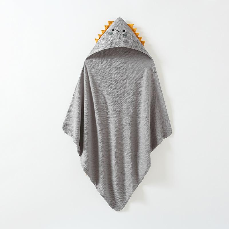 ベビー 男の子 女の子 フード付き バスローブ ポンチョ 綿100% ガーゼ バスタオル 着るタイプ 吸水速乾..