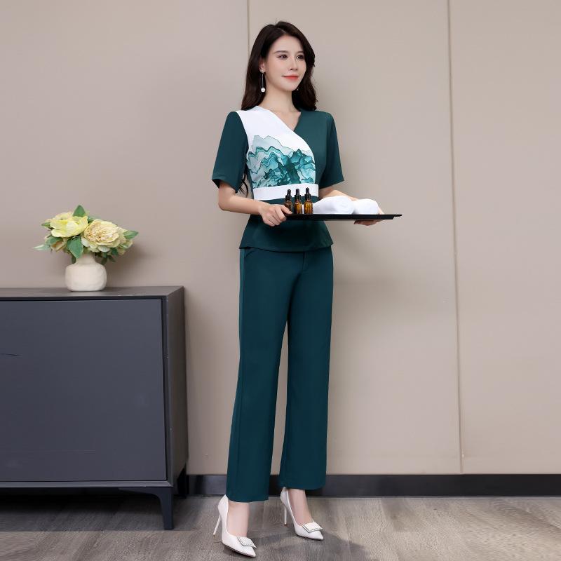 ユニフォーム レディース 高級感 エステサロン リラクゼーション マッサージ 施術服 足つぼ フットケア..