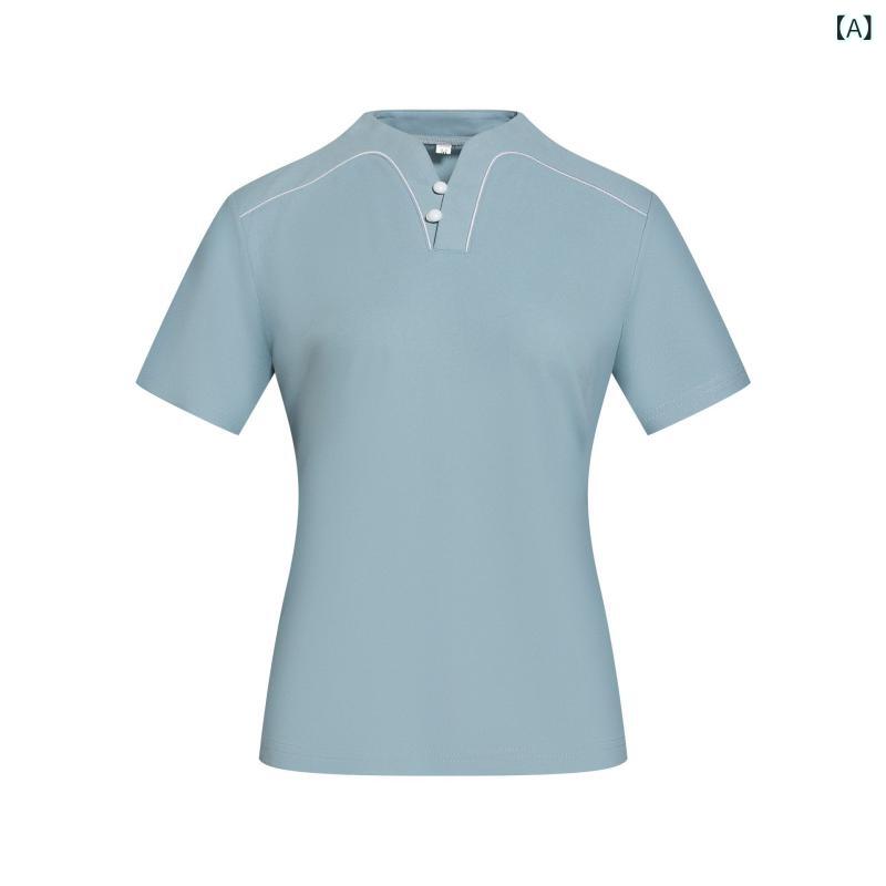 清掃作業着 男女兼用 ポロシャツ 半袖 襟付き ホテル 旅館 民宿 商業施設 ビル管理 サービススタッフ ..