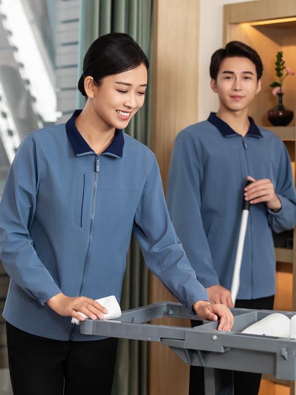 作業服 男女兼用 ユニセックス 長袖 秋冬春 病院 清掃 介護 家事代行 ハウスキーピング 吸湿速乾 スト..