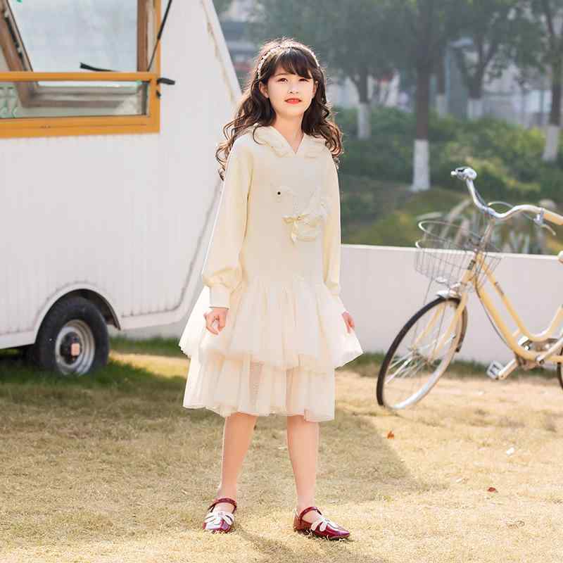 ワンピース 女の子 ジュニア 長袖 スウェット トレーナー プリンセスドレス フィッシュテール おしゃれ..