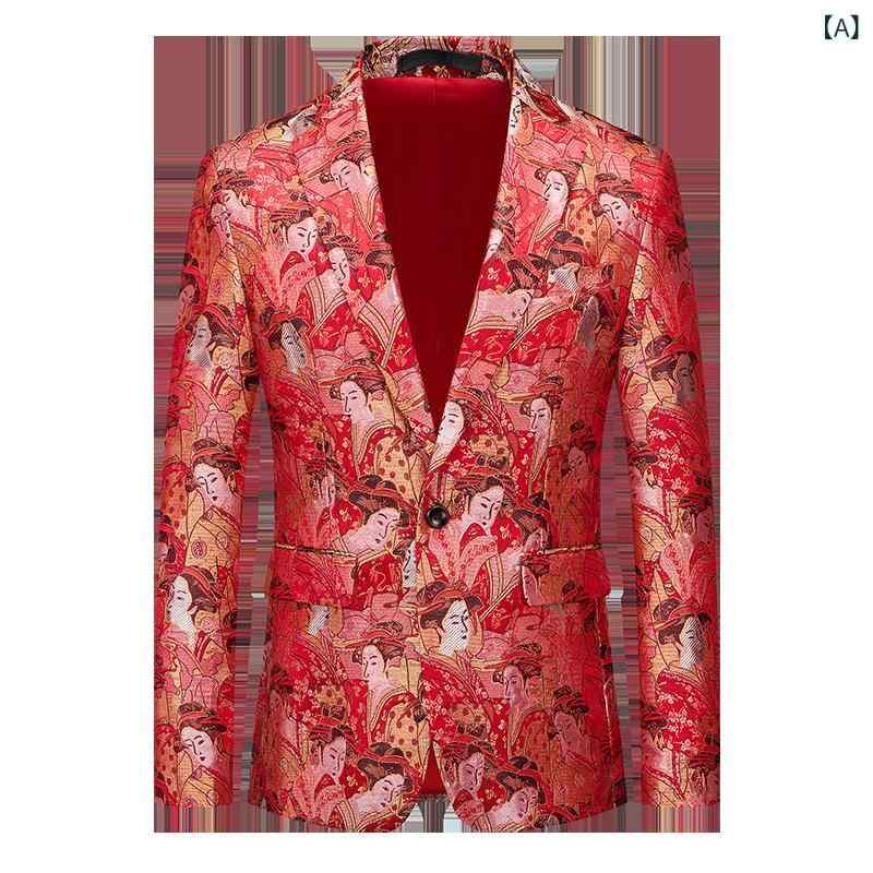 テーラードジャケット メンズ カジュアル コーデュロイ 麻 スリムフィット 一つボタン シングルブレスト 総柄 センターベント 秋 普段使い デイリーユース おしゃれ 羽織り