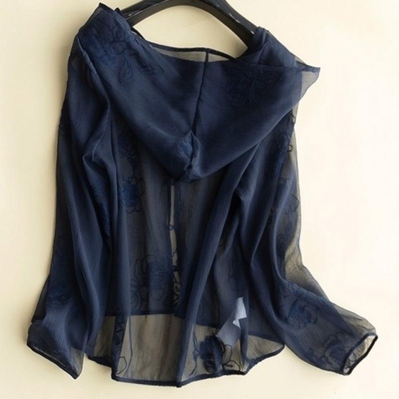 パーカー レディース 女性用 UVカット 日焼け対策 紫外線対策 シアー 透け感 フード付き ショール 薄手..