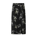 スカート レディース 新中華風 シェニール ポリエステル ストレート ロング丈 ブラック 刺繍 ノーストレッチ 上品 エレガント きれいめ 通勤 冬