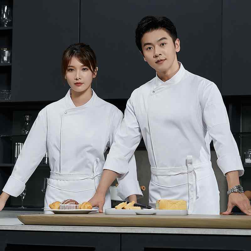 コックコート メンズ ホテル レストラン 厨房 キッチン 飲食店 調理着 ユニフォーム 作業着 半袖 長袖 吸湿速乾 綿混 男女兼用 白 黒 青 春夏