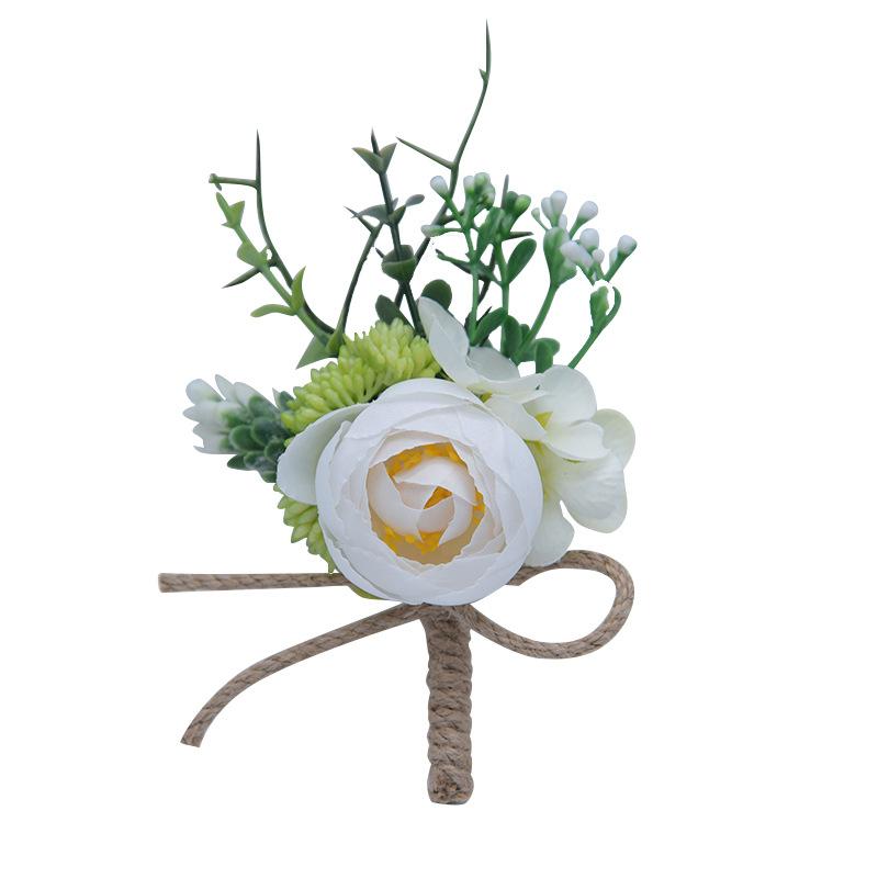 コサージュ レディース ブローチ ブライダル ウェディング 結婚式 披露宴 パーティー フォーマル 造花 アートフラワー リボン 花飾り 北欧風 ナチュラル 布製