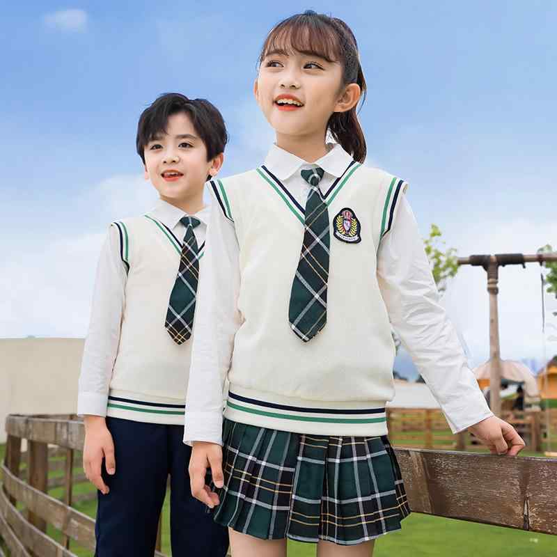 楽天way-ugo制服 セットアップ キッズ ジュニア 男女兼用 小学生 幼稚園 保育園 クラス服 通学 英国風 スクールウェア 上下セット 長袖 パンツ 発表会 入学式 卒業式 春秋 コットン 柔らかい