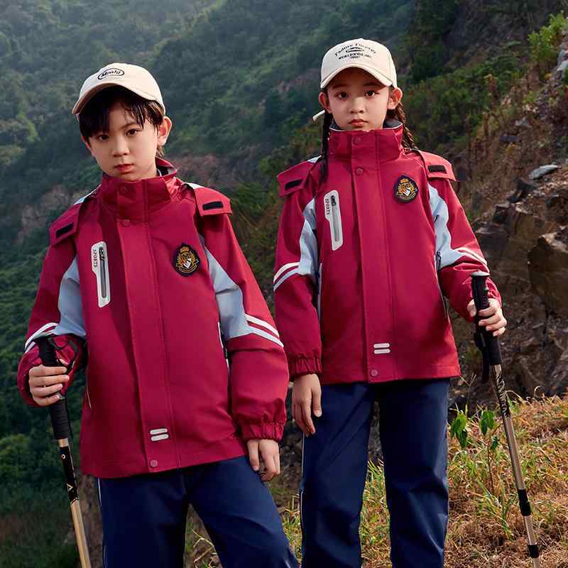 スクールウェア 園児服 小学生 キッズ ジュニア ウィンドブレーカー 3点セット 上下セット アウター ジ..