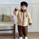 パジャマ キッズ 男の子 ベビー 冬用 コットン フランネル 暖か ふわふわ もこもこ 3層 中綿入り キルティング 極厚 保温 防寒 肌触り抜群 部屋着 上下...