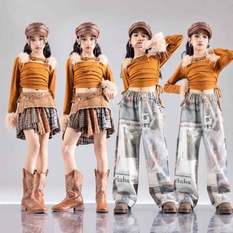 ダンスウェア キッズ 女の子 ジュニア ジャズダンス ヒップホップ 衣装 セットアップ ストリート系 ク..