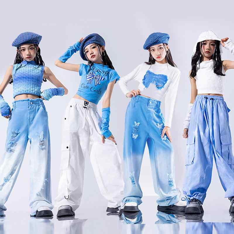 キッズダンス衣装 女の子 ジャズ ヒップホップ セットアップ ステージ 発表会 イベント ファッションシ..