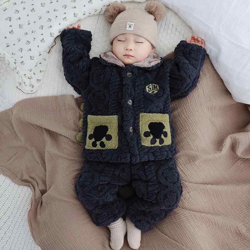 パジャマ 男の子 キッズ ジュニア 冬用 フランネル サンゴフリース 超厚手 極厚 裏起毛 暖かい ふわふわ もこもこ 保温 防寒 ルームウェア 部屋着 上下セ...