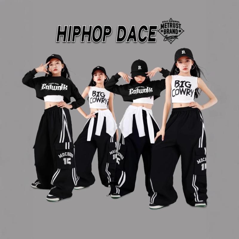 キッズ ダンスウェア セットアップ 男女兼用 ジャズ ストリート ヒップホップ 練習 レッスン 発表会 ス..