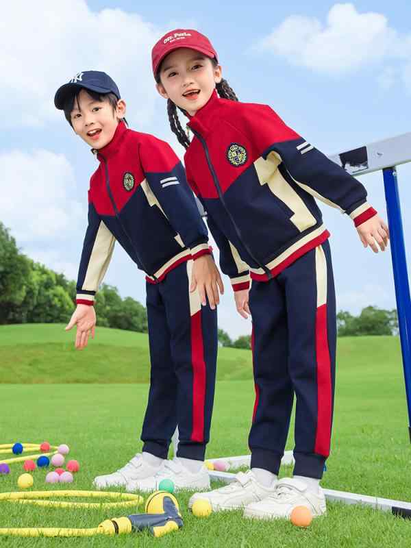 スクールウェア キッズ 春秋 幼稚園 小中学生 学生服 学院風 制服 上下セット ウィンドブレーカー ジャンパー カジュアル スポーツ 綿混 肌触り良い ジップ...