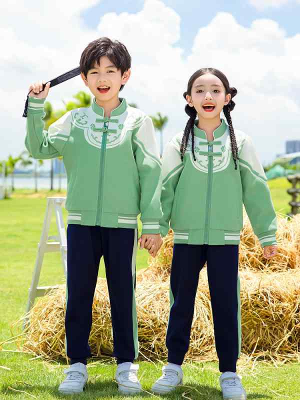 スポーツウェア キッズ 男女兼用 スクールユニフォーム 制服 ベースボールジャケット 英国風 上下セットアップ 長袖 ロングパンツ 綿混 ソフト 普段使い 通学