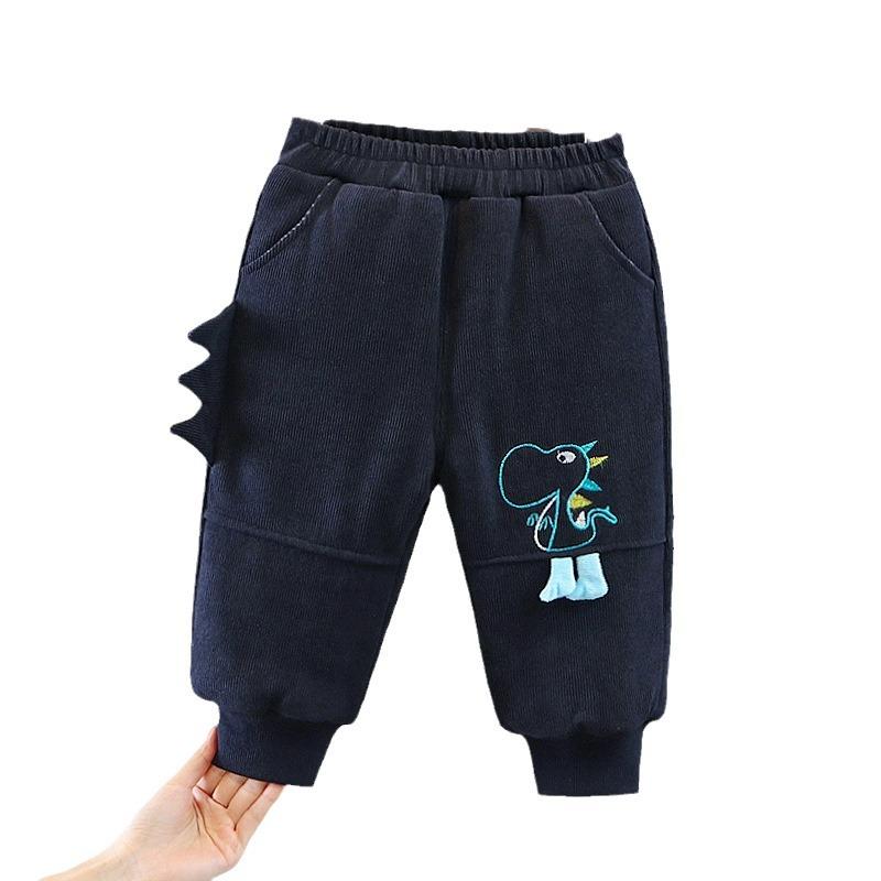・スタイル: カジュアル・主な素材: 綿93%・パンツ丈: フルレングス・対象: 男の子・対象年齢: 1～3歳・種類: カジュアルパンツ・生地加工: ソフト加工・柄: カートゥーン・ウエスト: ミドルライズ・ウエスト仕様: ゴムウエスト・カラー展開: ブラック、ネイビー、ブラウン・サイズ展開: 80cm、90cm、100cm、110cm、120cm・カテゴリ: キッズパンツ