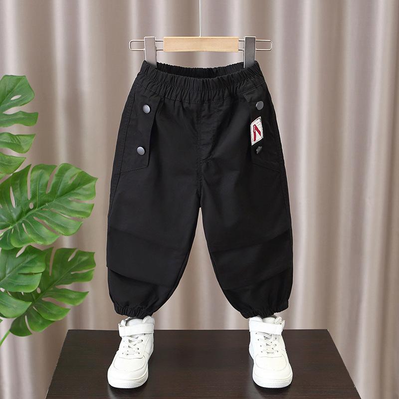 パンツ 男の子 キッズ 春秋 カジュアルパンツ ワークパンツ カーゴパンツ 長ズボン ロング丈 綿 コット..