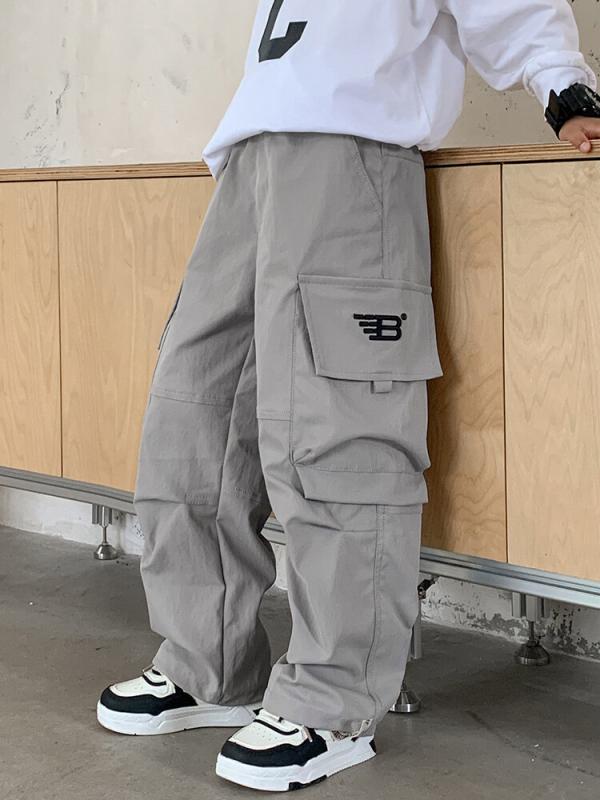 パンツ 男の子 ジュニア 春秋 ゆったり ルーズフィット カジュアル カーゴパンツ ワークパンツ 長ズボ..