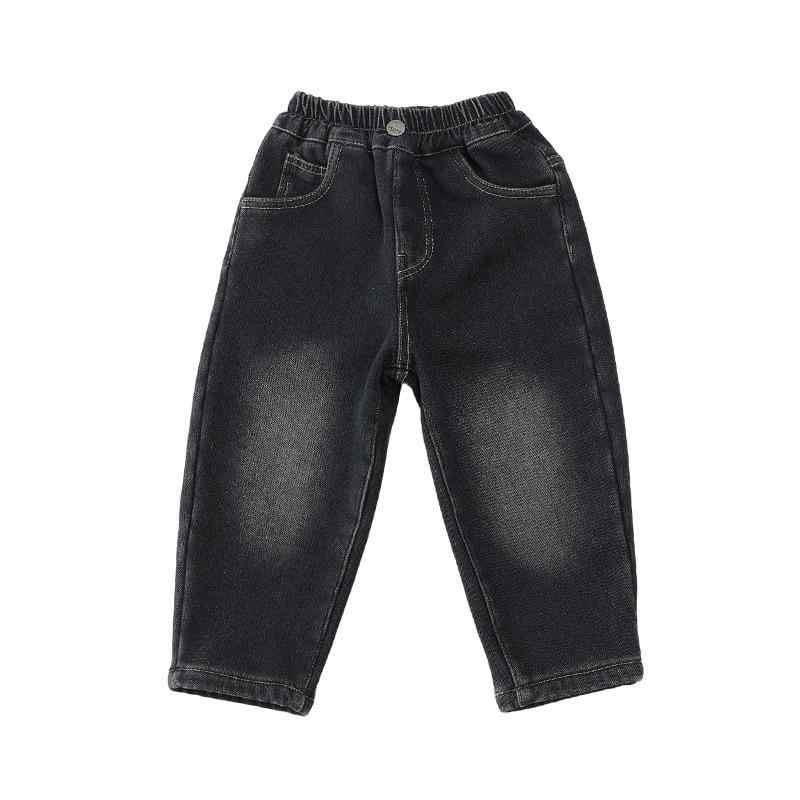 パンツ キッズ 男の子 裏起毛 デニム ジーンズ 長ズボン 冬物 暖か 綿 厚手 保温 防寒 カジュアル 普段使い 3歳 8歳 幼児 小学生 通園 通学 着回し おしゃれ ブルーグレー