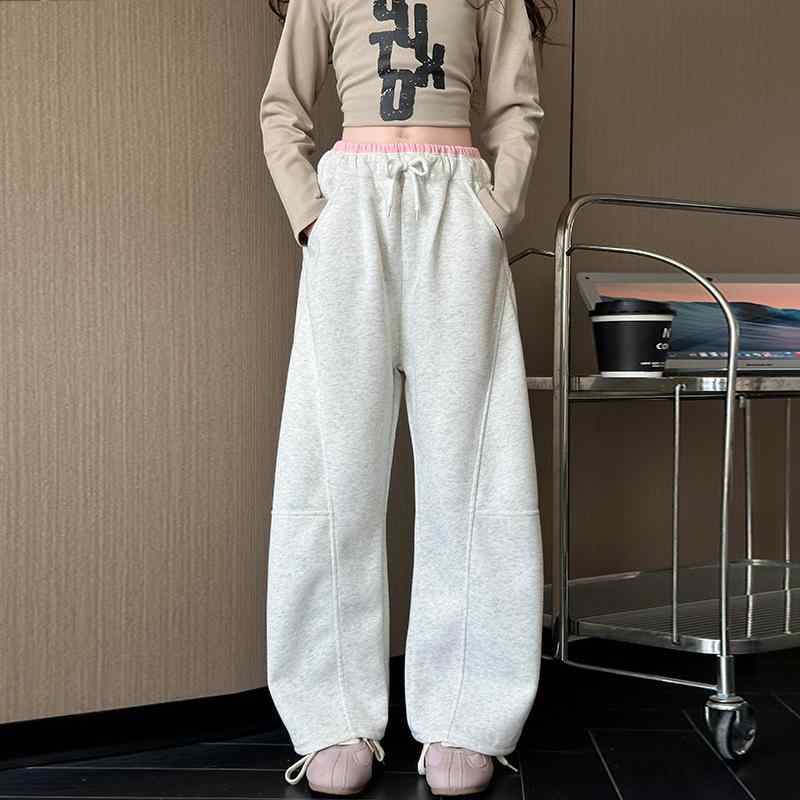 スウェットパンツ 女の子 キッズ ジュニア ゆったり ルーズフィット カジュアル スポーツ 着回し おし..