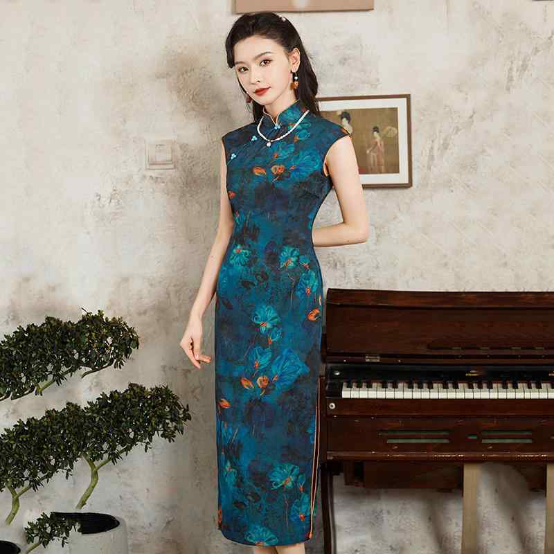 チャイナドレス レディース 民国風 上海レトロ 中国風 改良型 スリムフィット 普段使い 夏 花柄 ジャガード織り ポリエステル スタンドカラー 半袖