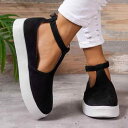 パンプス レディース 女性用 フラットシューズ ぺたんこ ラウンドトゥ スエード調 ワンストラップ バックル付き ローカット 柔らか ソフト 軽量 通気性 クッ...