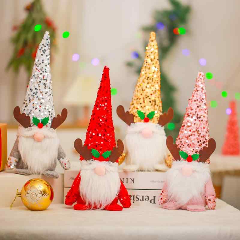 ぬいぐるみ キッズ スパンコール キラキラ トナカイの角 顔なし ルドルフ クリスマス プレゼント マスコット ふわふわ かわいい オーナメント 置物 子供部屋 インテリア デコレーション