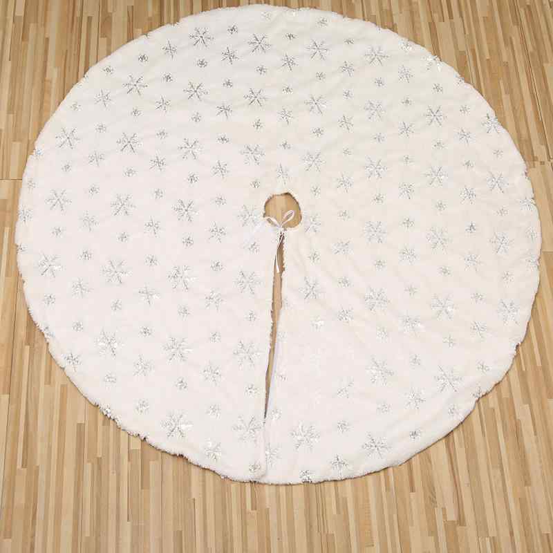 ツリースカート クリスマス 冬 雪の結晶柄 金銀 120cm 布製 ファブリック クリスマスツリー 足元カバー 装飾 店舗飾り イベント パーティー デコレーション ゴージャス 華やか