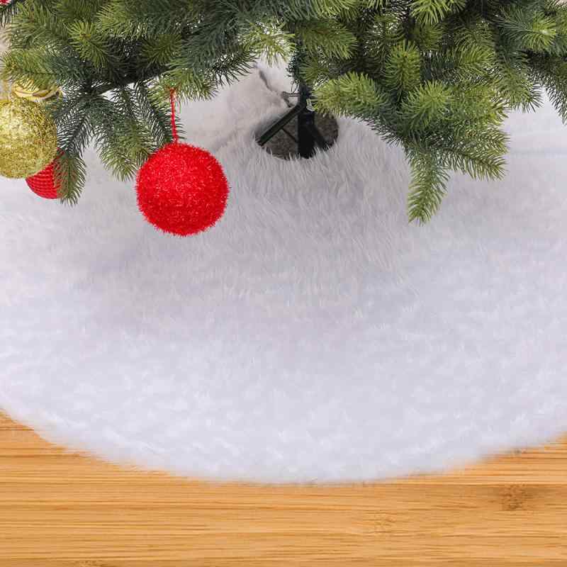 クリスマスツリースカート 足元カバー 長毛 もこもこ フェイクファー 純白 ホワイト 豪華 エレガント おしゃれ 北欧風 インテリア 装飾 イベント