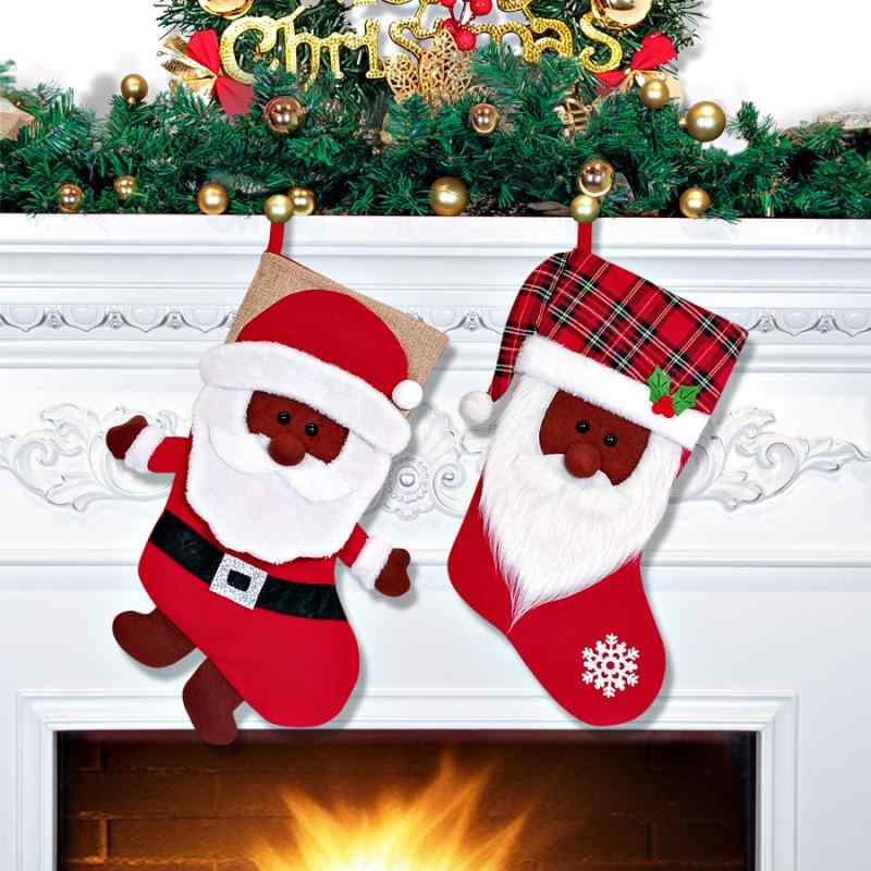 クリスマスストッキング 半立体 ニット サンタ人形 手足付き かわいい オーナメント クリスマスツリー ..