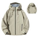 ウインドブレーカー メンズ レディース アウトドア テフロン撥水加工 フード付き シェルジャケット 大きいサイズ アウター ポリエステル 無地 軽量 カジュアル