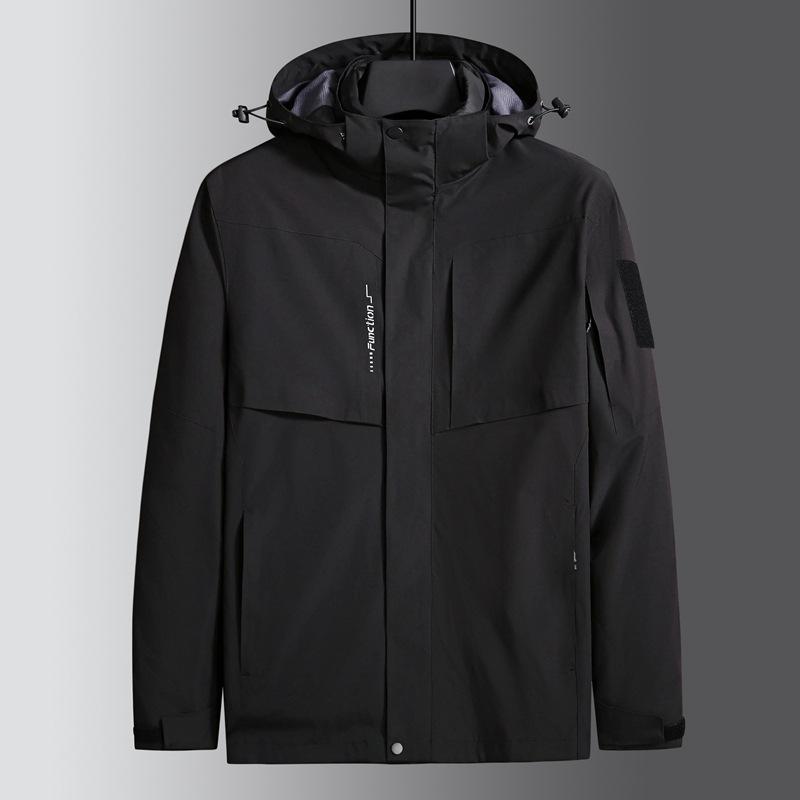 マウンテンパーカー メンズ 男性用 秋冬 裏起毛 防寒 大きいサイズ ビッグサイズ 取り外し可能ライナー..