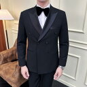 キッズ 男女兼用 フォーマルスーツ ダブルブレスト ピークドラペル 高級感 結婚式 発表会 入学式 卒業式 司会者 舞台衣装 セレモニー セットアップ 上下セッ...