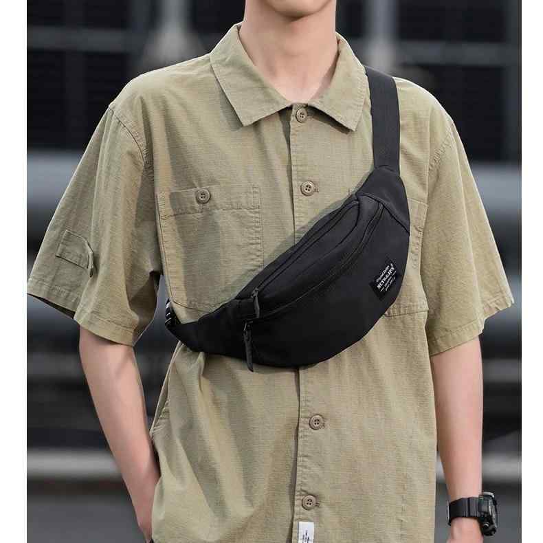 ボディバッグ メンズ 斜め掛け ウエスト ヒップ ワンショルダー 鞄 軽量 オックスフォード生地 ブラック カモフラージュ ストリート カジュアル スポーツ アウトドア 普段使い タウンユース