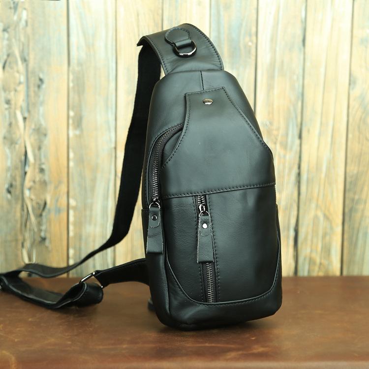 ボディバッグ メンズ 本革 牛革 レザー レトロ ストリート ワンショルダー スリングバッグ 斜めがけ 鞄 日常使い カジュアル 旅行 ブラック ブラウン シンプル