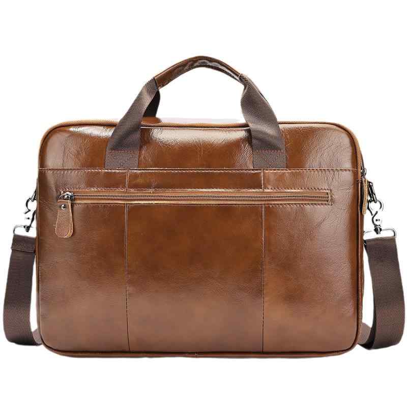 ビジネスバッグ 男性用 ブリーフケース 高級感 本革 牛革 レザー 大容量 PC収納 手提げ ショルダーバッ..