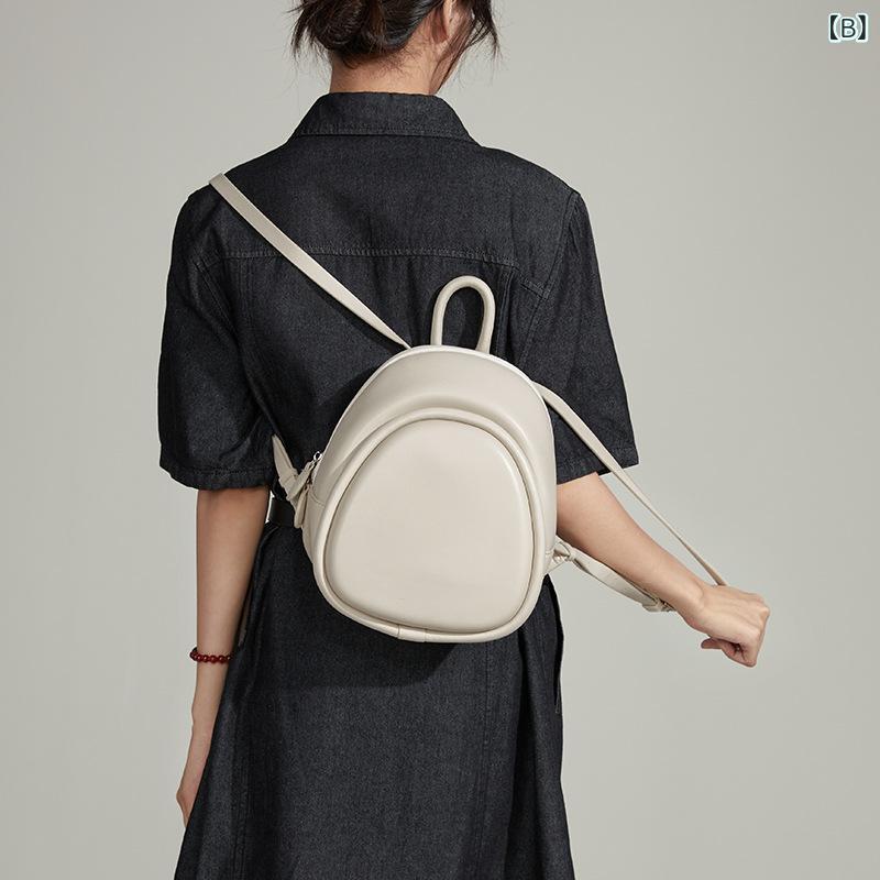 リュック レディース 女性用 バックパック デイパック 高級感 デザイン レトロ カジュアル レザー 合皮 防水 耐久性 ファスナー開閉 日常使い 普段使い 通勤 通学 秋冬