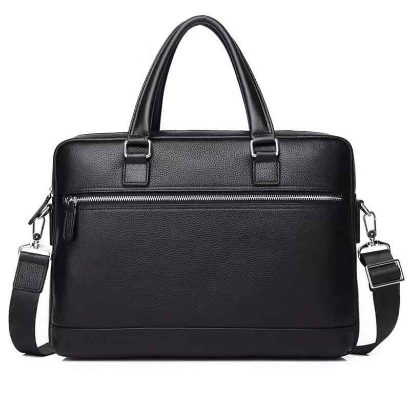 ビジネス 鞄 メンズ 男性用 本革 レザー 牛革 ブリーフケース 斜め掛け 手提げ 大容量 多機能 14インチ..