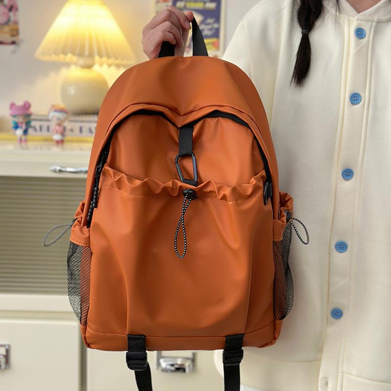 リュック 男女兼用 ユニセックス 軽量 多ポケット 大容量 ナイロン 通気性 通勤 旅行 学生 普段使い ア..