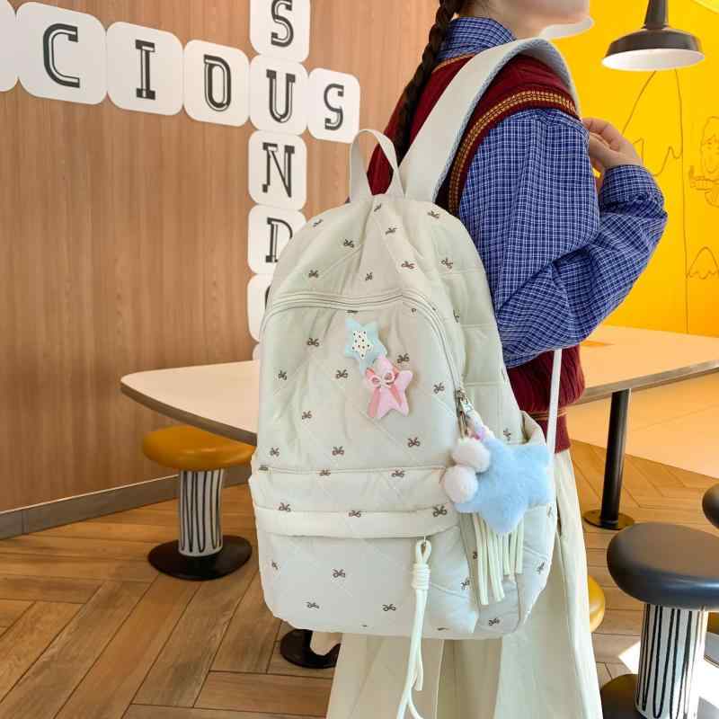 リュックサック 女子 中学生 通学用 秋冬 韓国風 インスタ映え かわいい おしゃれ ガーリー リボン 刺..